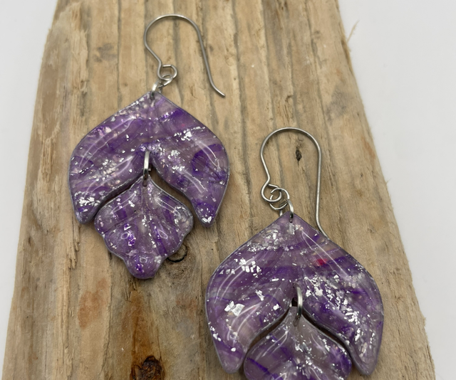 Mermaid statement earrings