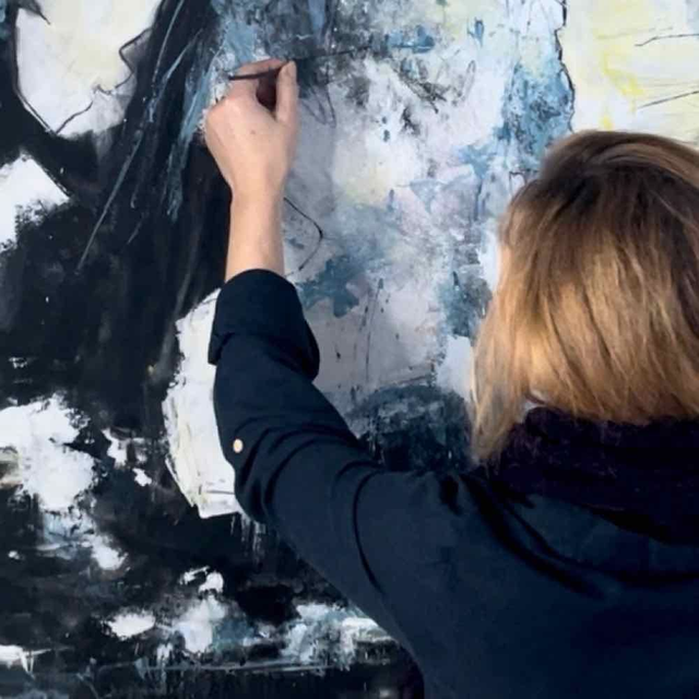 Un éléphant me trompe,81x100x2,5cm, Œuvre de l’artiste Eva Chesneau, sur TOILE, bords peints, prêt à être accroché, sans cadre