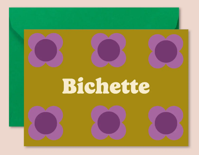 Carte "Amitié" - Bichette (avec enveloppe)