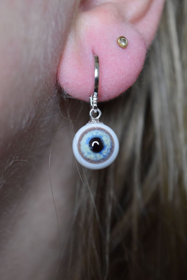 CRÉOLES OEIL DE GNOME MONTURE ARGENT