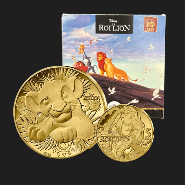 5€ - Oro proof 30º Aniversario del Rey León. 2024