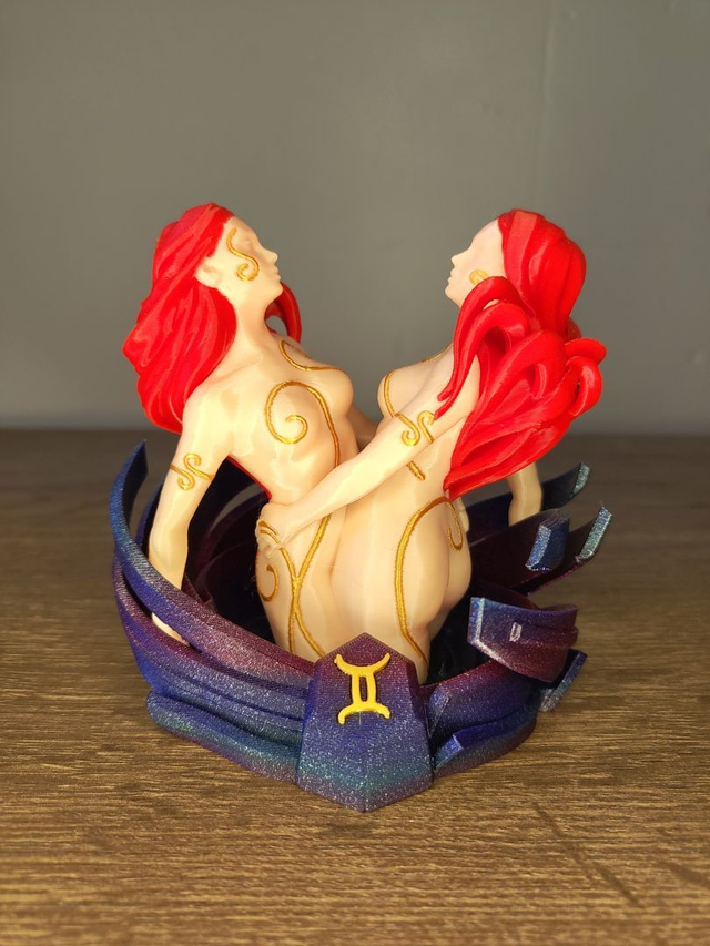 3D Druck: Gemini, Zwillings - Sternzeichen