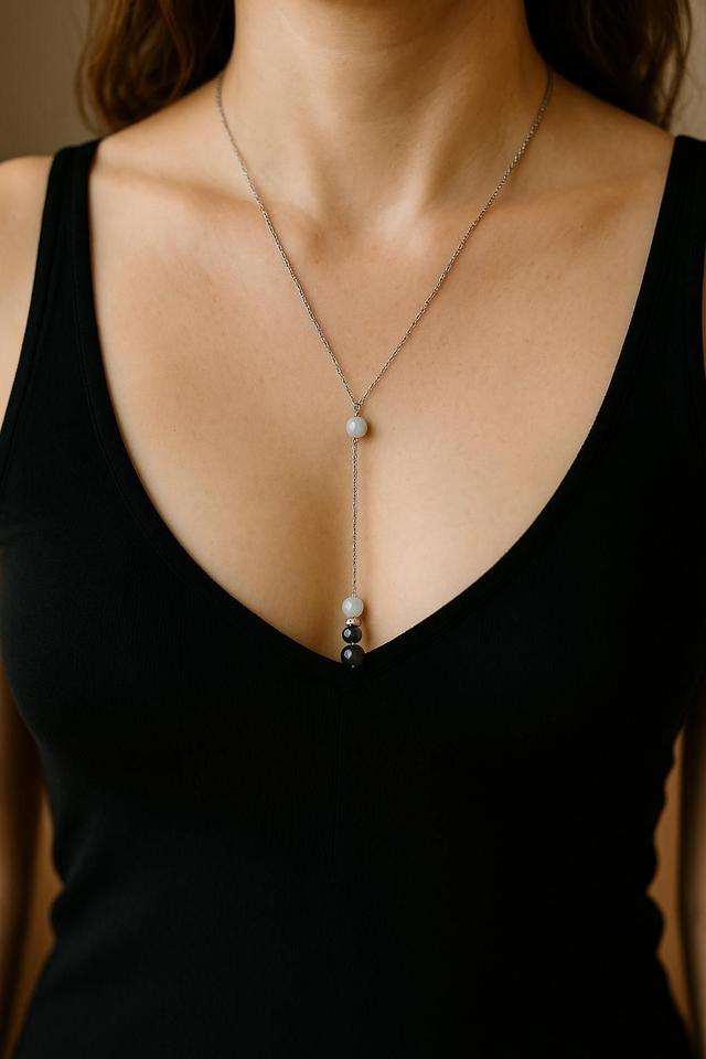 Collier descente en Quartz Tourmaline ~Protection& Clarté