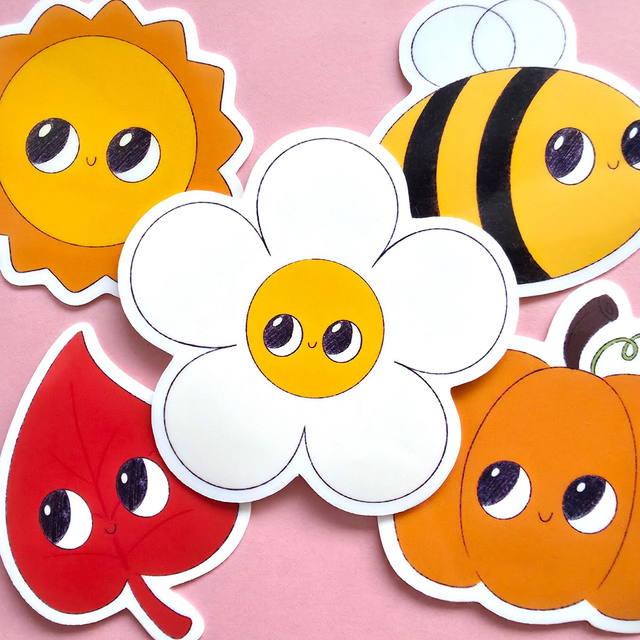 Smiling friends - Laminated stickers