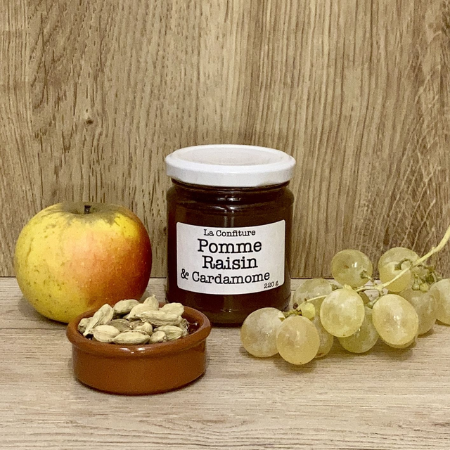 Confiture Pomme Raisin Cardamome - 220g  