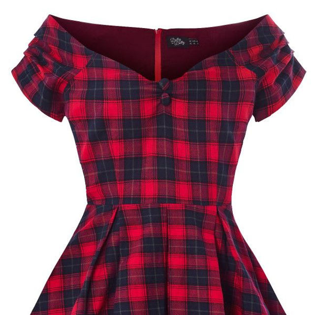 Lily Dress Red Tartan 