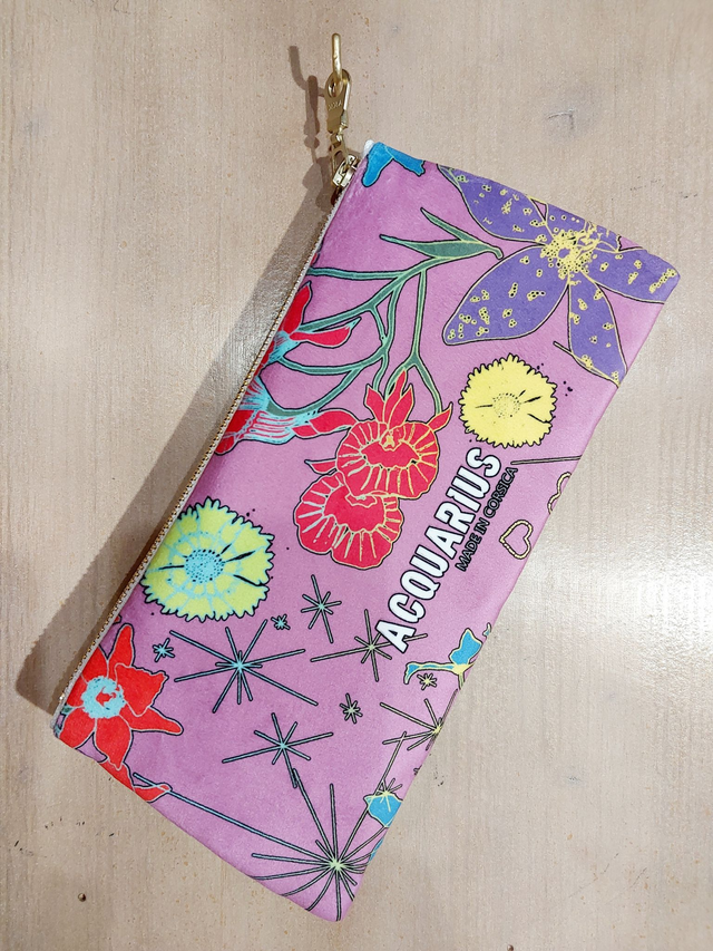 Orchidée. Trousse en velours