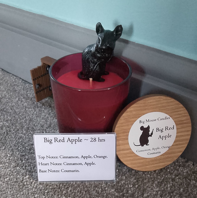 Big Red Apple - 200g - Glass jar transparent red with lid