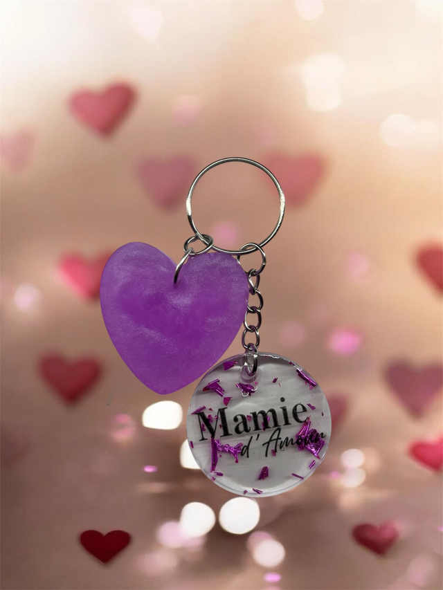 Porte clé "mamie d'amour"
