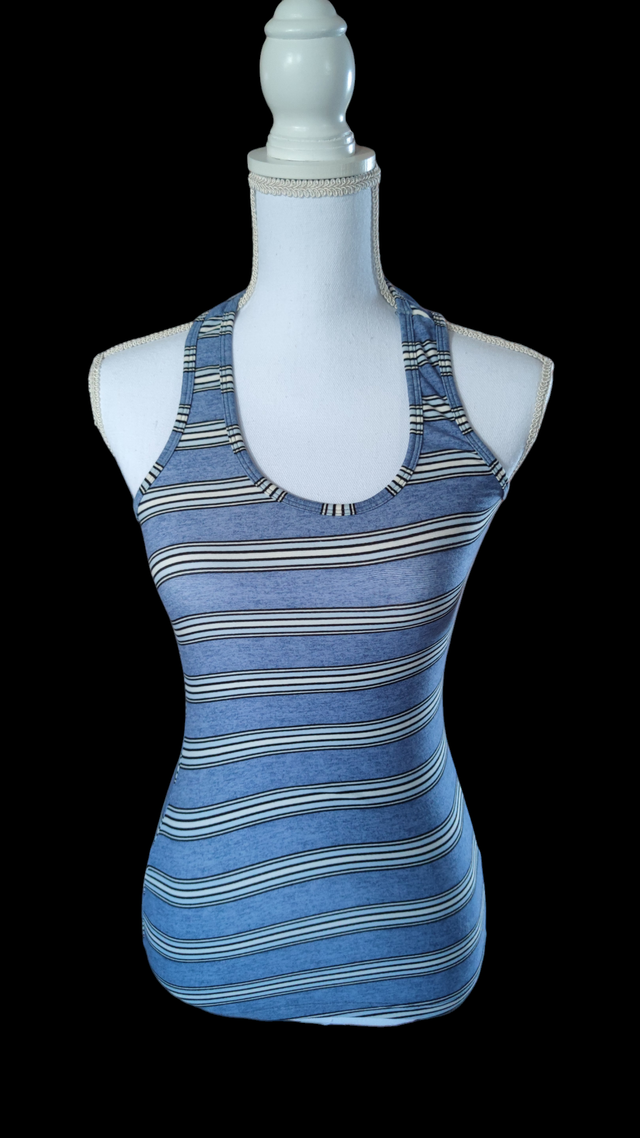 Débardeur bleu rayé taille S (Ardene)