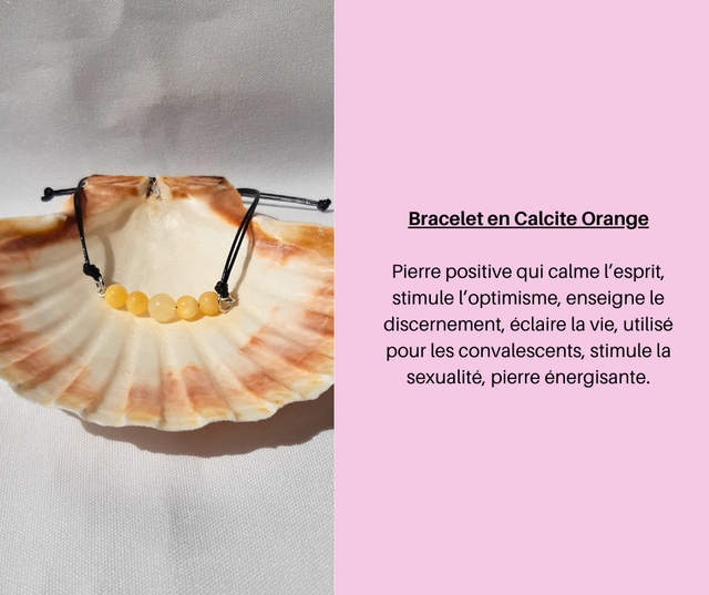 160- Bracelet en Calcite Orange
