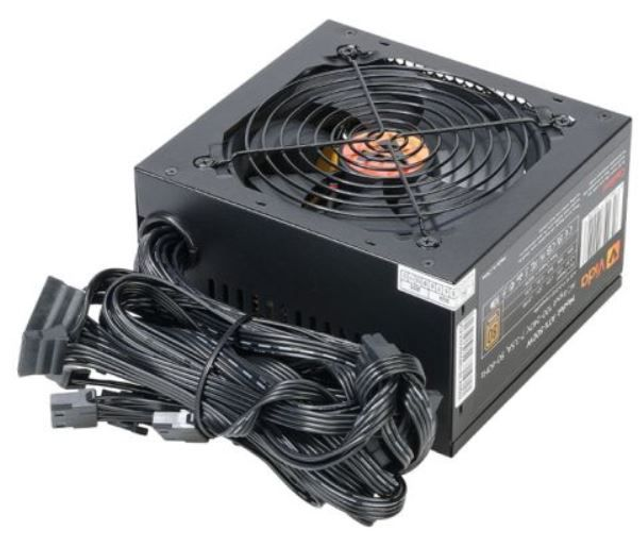 Vida 500W ATX PSU, 80+ Bronze, Fluid Dynamic Ultra-Quiet Fan, PCIe, Flat Black Cables, Power Supply