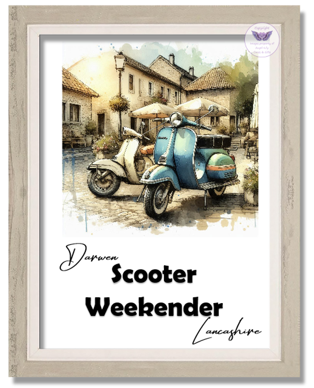 Scooter Weekender Framed Print - FR14