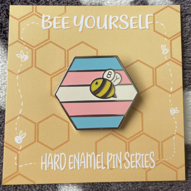 Transgender Bee Yourself Pin