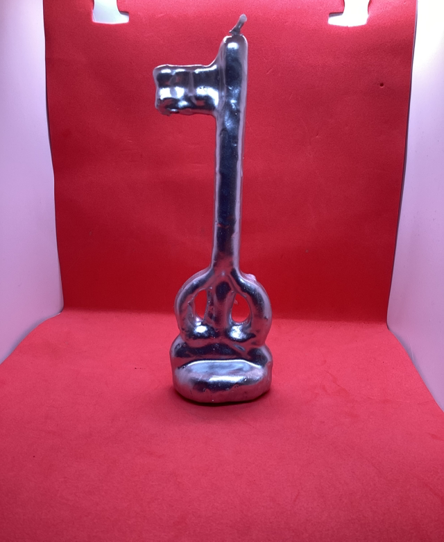 Bougie clef argent 