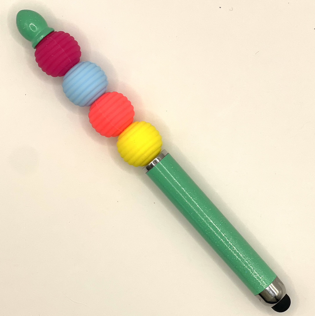 S59 - Stylo à perles multicolores 