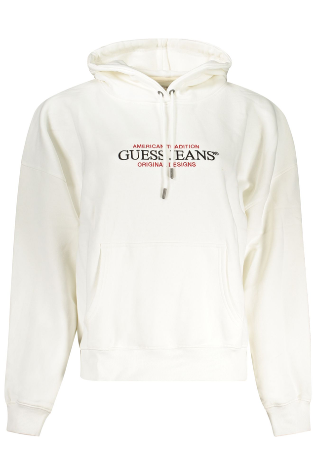 GUESS JEANS FELPA SENZA ZIP DONNA BIANCO
