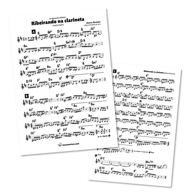 RIBEIRANDO NA CLARINETA by Marco Ruviaro (PDF score)