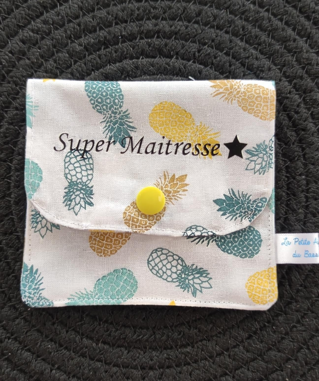 Porte monnaie ananas Maitresse 