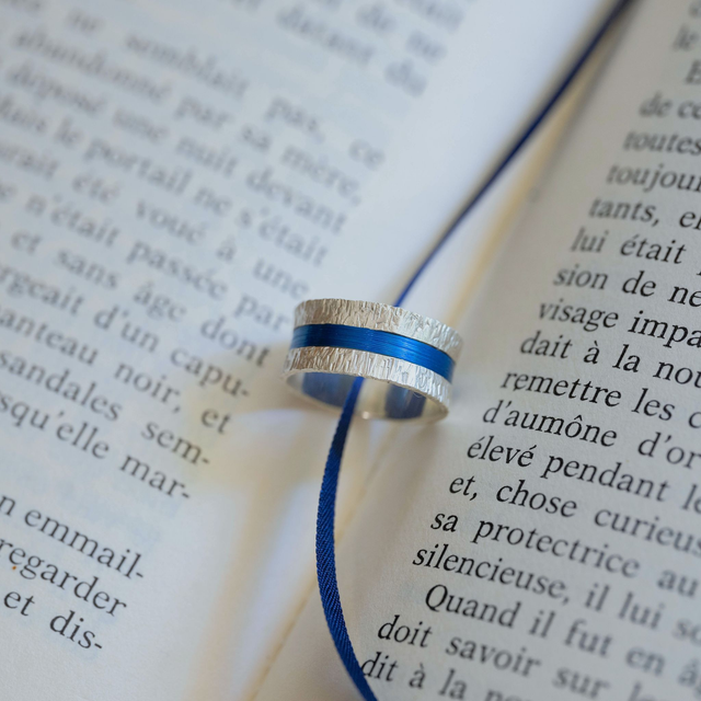 Bague Telluris - Argent, bleu 
