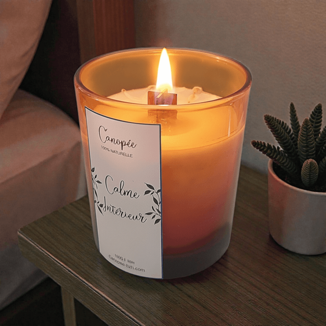Bougie rituel artisanale "calme intérieur" 