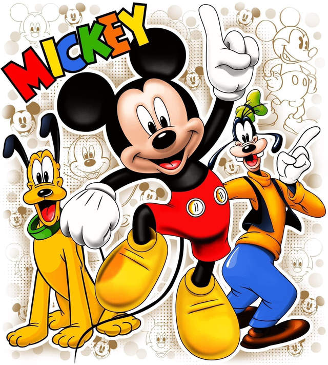 Square disney style keyring