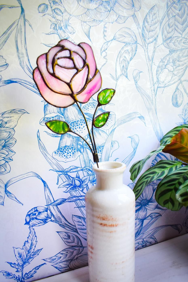 Pink Rose Stem