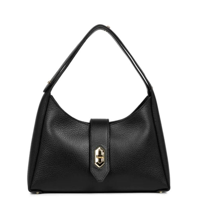 SAC HOBO LANCASTER LIGNE TOP DOUBLE NOIR INTERIEUR NUDE