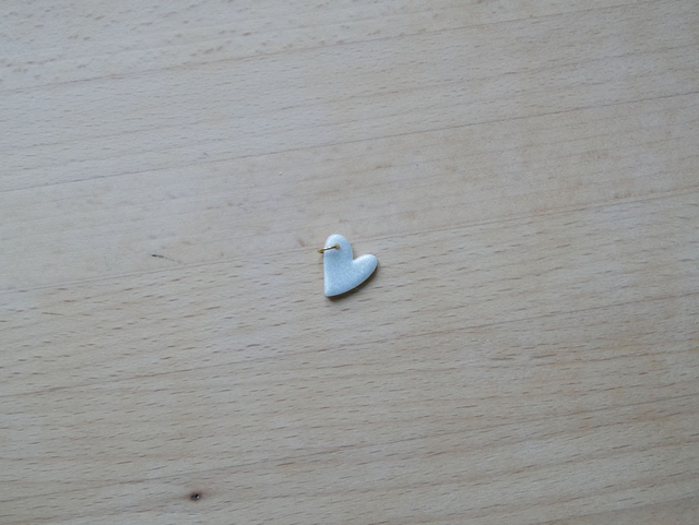 Charm cœur blanc brillant