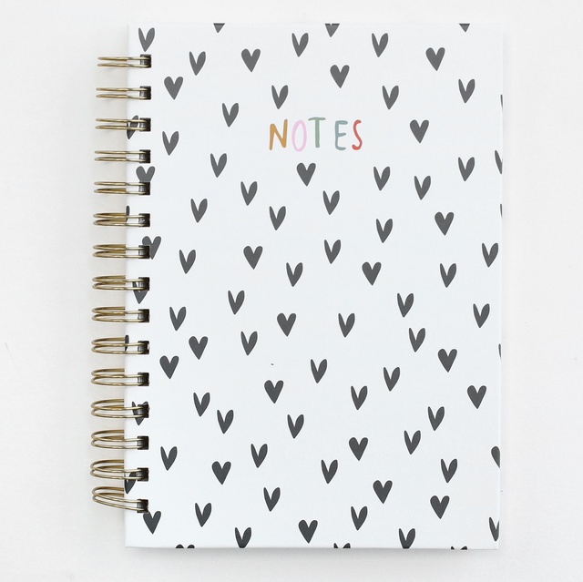 Caroline Gardner scattered hearts notebook