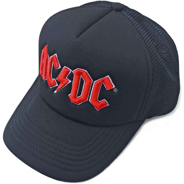 AC/DC UNISEX MESH BACK CAP: RED LOGO