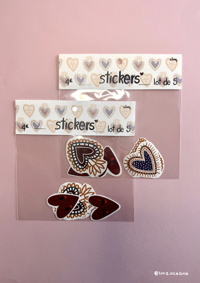Pack de stickers coeurs 🌞
