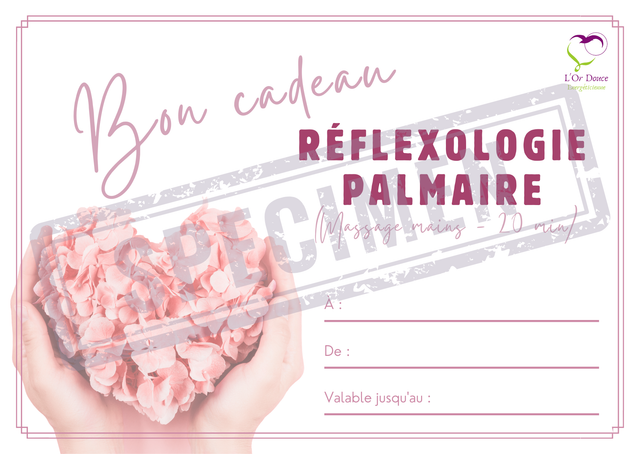 Carte-Cadeau Massage des mains - Réflexologie palmaire 