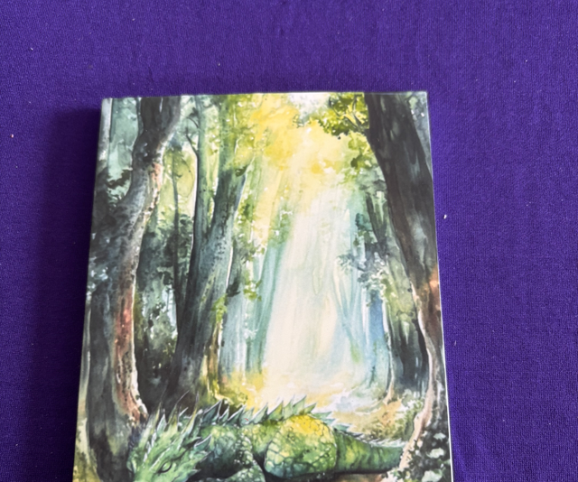 Plain Note Pad Dragon Green Sleeping