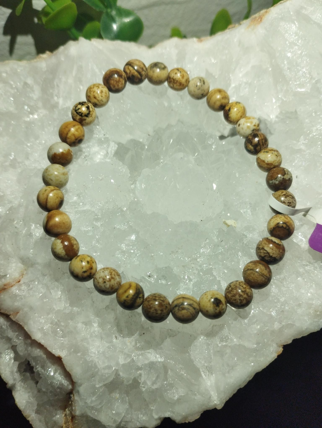 Bracelet Jaspe Paysage 6mm