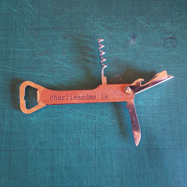 Charlie &amp; Me bottle opener, wine opener, knife 