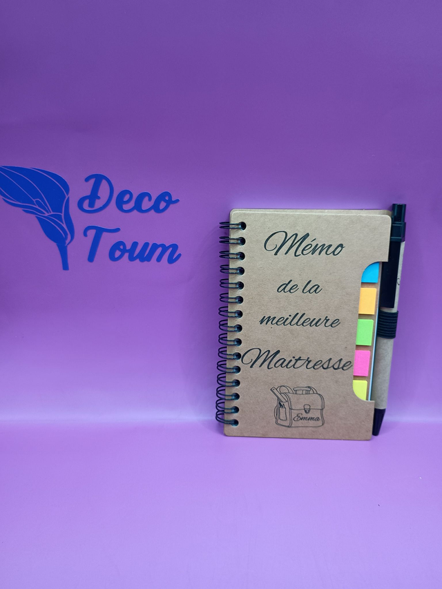 Carnet prise de notes couverture kraft