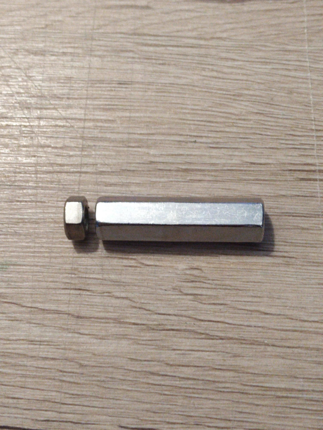 M6 Langmutter 40mm mit Kontermutter Edelstahl 