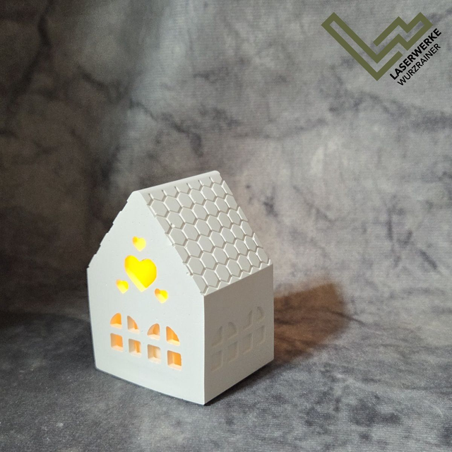 Häuschen für Teelicht aus Keraflott