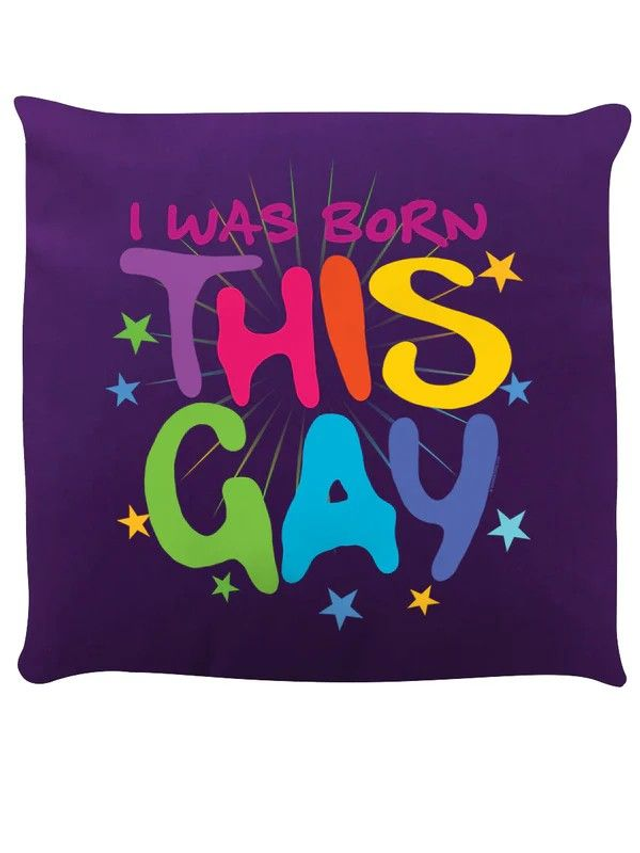 I Was Born This Gay Purple Cushion