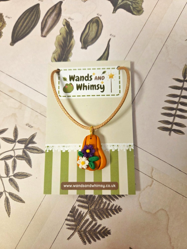 Fall Pumpkin Earring and Necklace Set