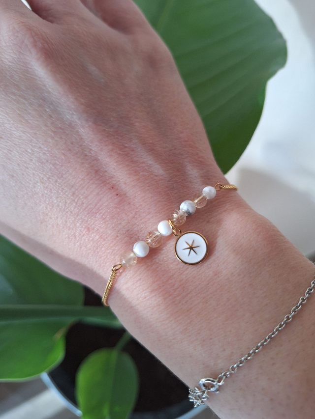 Bracelet Howlite et Citrine