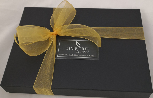 24 Assorted Handmade Chocolates in Gift Box with Gold Ribbon