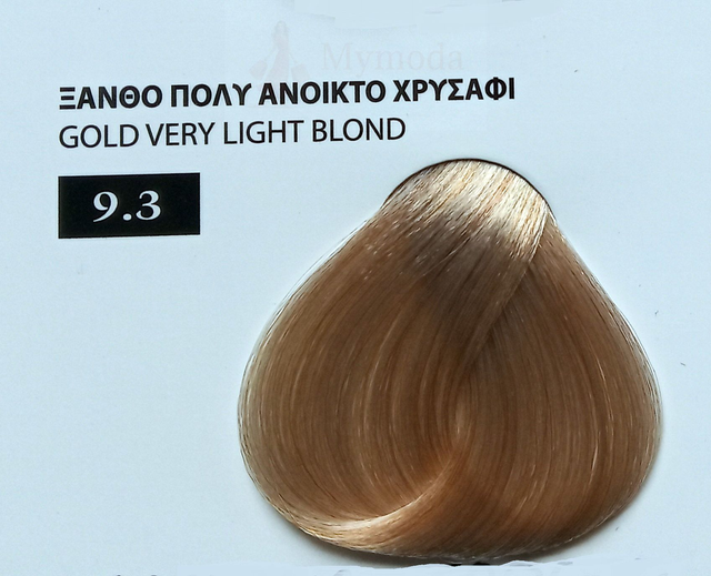 ΒΑΦΗ ΜΑΛΛΙΩΝ EXCLUSIVE ΣΕ ΕΠΑΓΓΕΛΜΑΤΙΚΗ ΣΥΣΚΕΥΑΣΙΑ 100ml Νο 9.3 ΞΑΝΘΟ ΠΟΛΥ ΑΝΟΙΚΤΟ ΧΡΥΣΑΦΙ