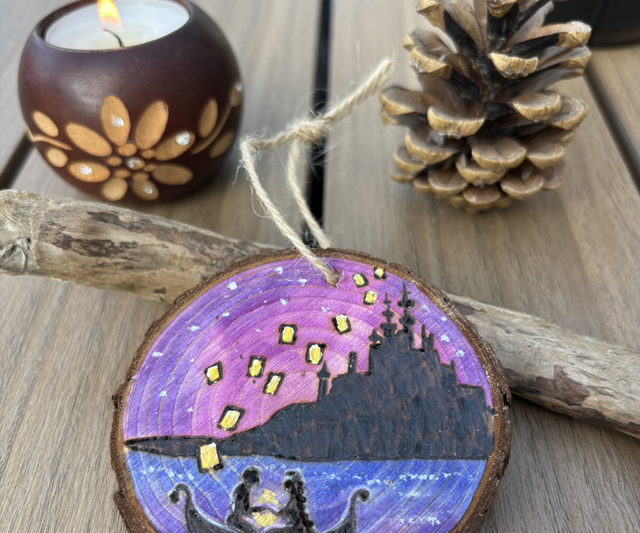 Boule de Noël Paysage Lanterne