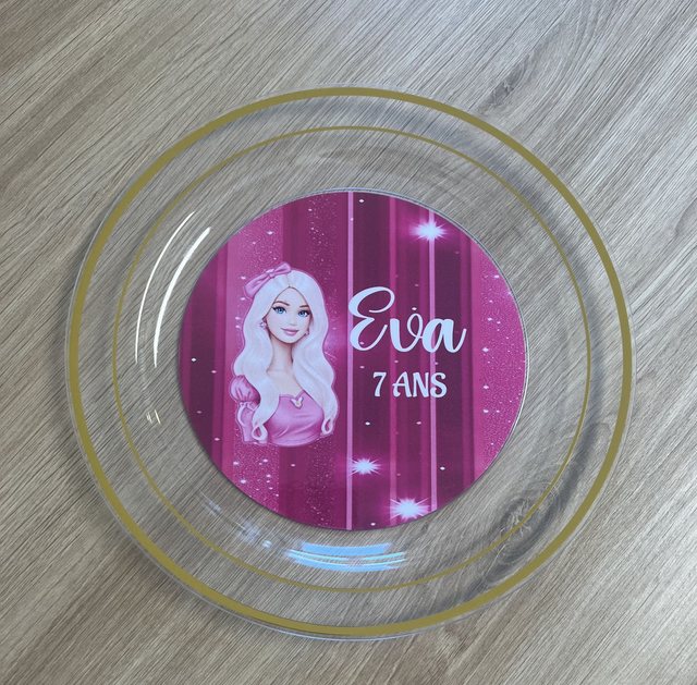 Assiette réutilisable personnalisée