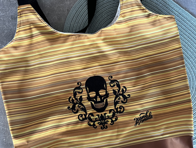 Shopper XL Geld bestickt 