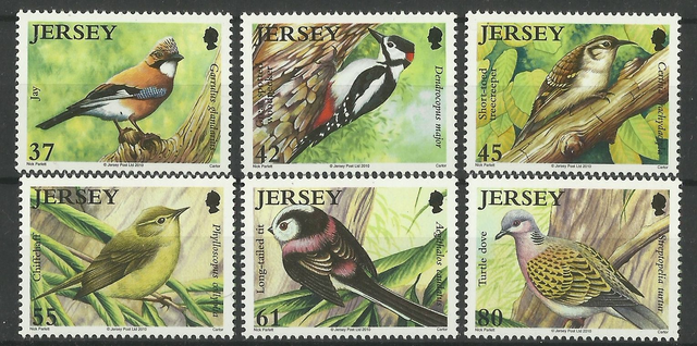 Jersey 2010 Woodland Birds Set MNH