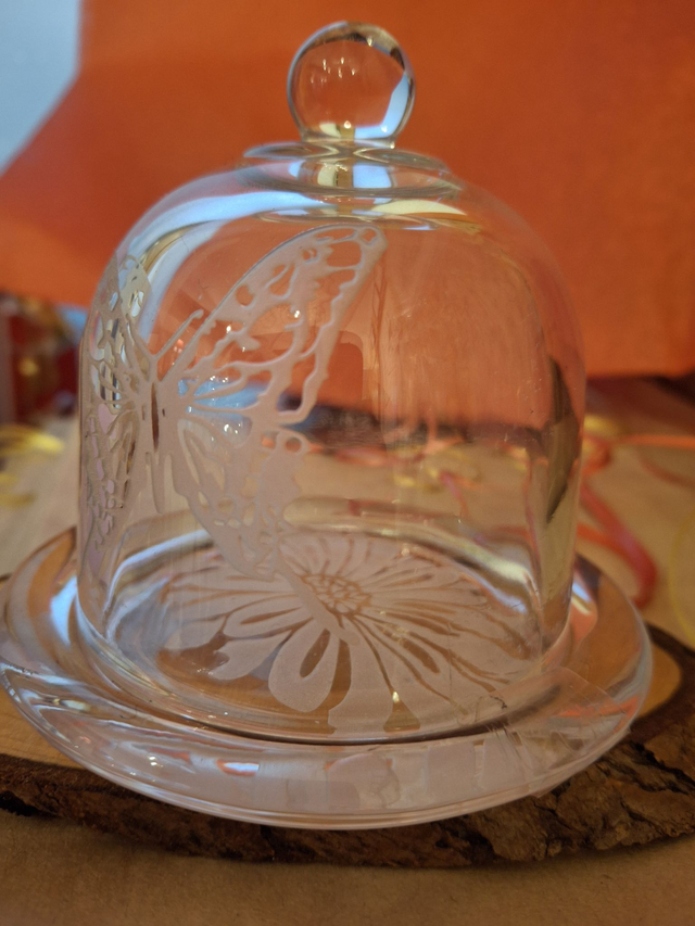 Cloche verre Gourmandises Papillon des Champs