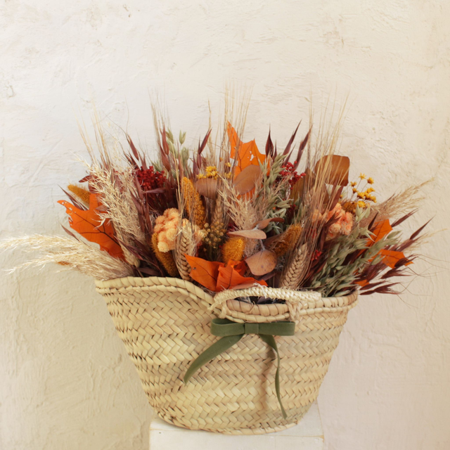 3 - CAPAZO- CL412 Capazo MEDIANO, hierbas silvestres. 33X48X22cm